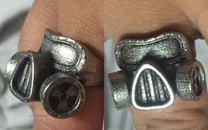 Atomic Gas Mask Bottle opener ring