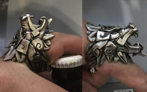 Quetzalcoatl Bottle opener ring